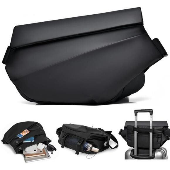 Expandable sling bag crossbody backpack waterproof anti theft chest shoulder bag - Picture 1 of 7